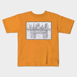 Antique Fireplace Kids T-Shirt